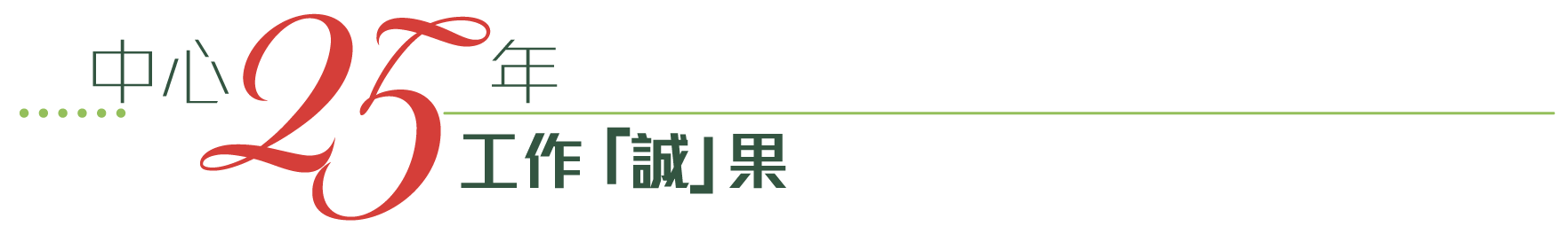 25年工作「誠」果